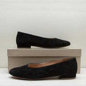 Madewell Leia Suede Black Ballet Flat size 6